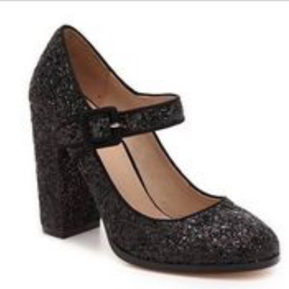 Black sparkle Mary Janes